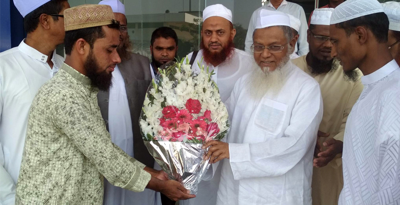 আল্লামা মাসঊদকে সিলেটে স্বাগত জানালো জমিয়ত নেতৃবৃন্দ