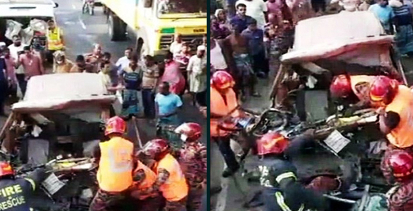 ট্রাক অ্যাম্বুলেন্স সংঘর্ষ; নিহত ৫