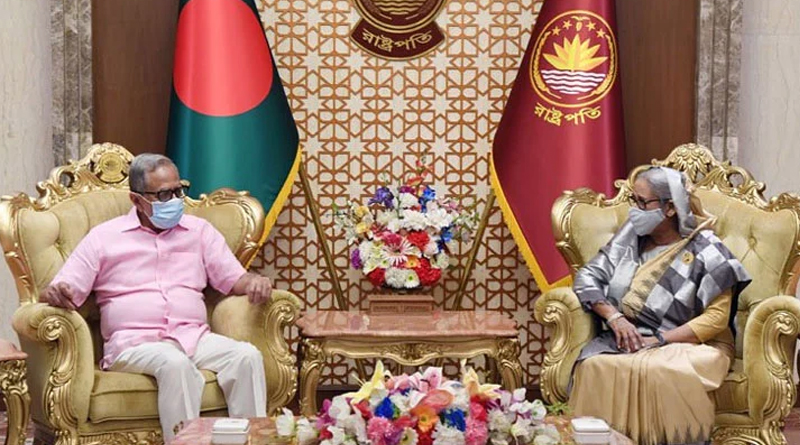 বঙ্গভবনে রাষ্ট্রপতির সঙ্গে প্রধানমন্ত্রীর সাক্ষাৎ