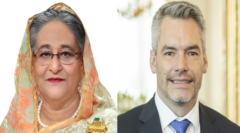 প্রধানমন্ত্রী শেখ হাসিনাকে অস্ট্রিয়ার চ্যান্সেলরের ফোন