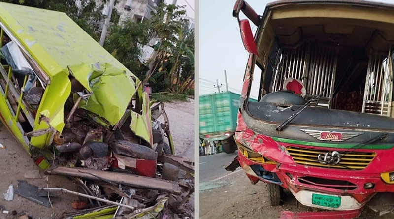 আড়াইহাজারে বাস-লেগুনা মুখোমুখি সংঘর্ষে নিহত ২