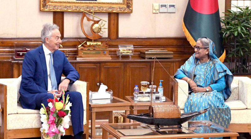 প্রধানমন্ত্রীর সঙ্গে টনি ব্লেয়ারের সৌজন্য সাক্ষাৎ