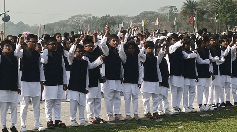 ৭১৪ শিশুর কণ্ঠে ধ্বনিত হলো বঙ্গবন্ধুর ঐতিহাসিক ভাষণ