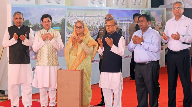 বঙ্গবাজার বিপণিবিতানসহ ৪ প্রকল্পের উদ্বোধন করলেন প্রধানমন্ত্রী