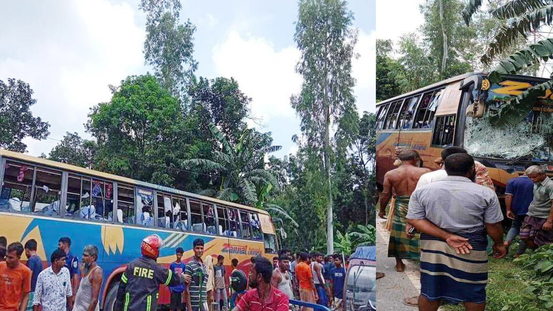 গাইবান্ধায় বাসের ধাক্কায় অটোভ্যানের ২ যাত্রী নিহত