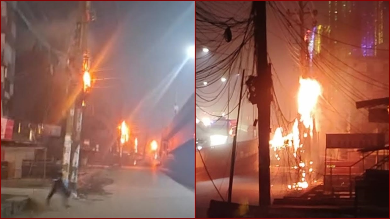 হঠাৎ চট্টগ্রামে একাধিক বৈদ্যুতিক খুঁটিতে আগুন