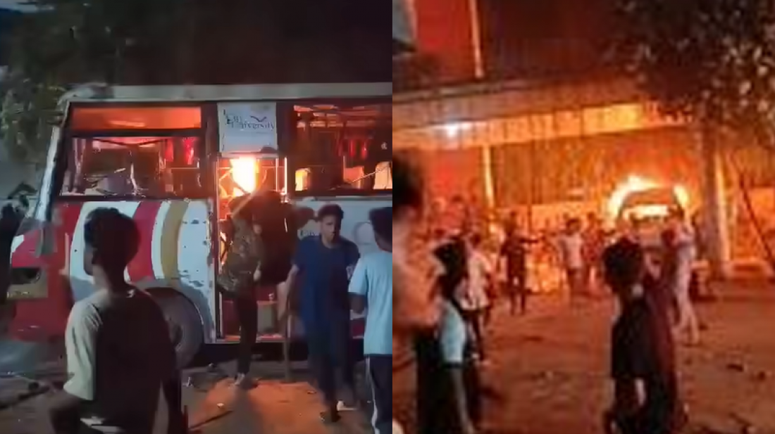 সাভারে ড্যাফোডিল ও সিটি বিশ্ববিদ্যালয় শিক্ষার্থীদের মধ্যে সংঘর্ষ, অগ্নিসংযোগ